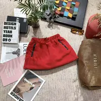 2025冬季新款时尚质感加绒带内衬纯色短裙5398