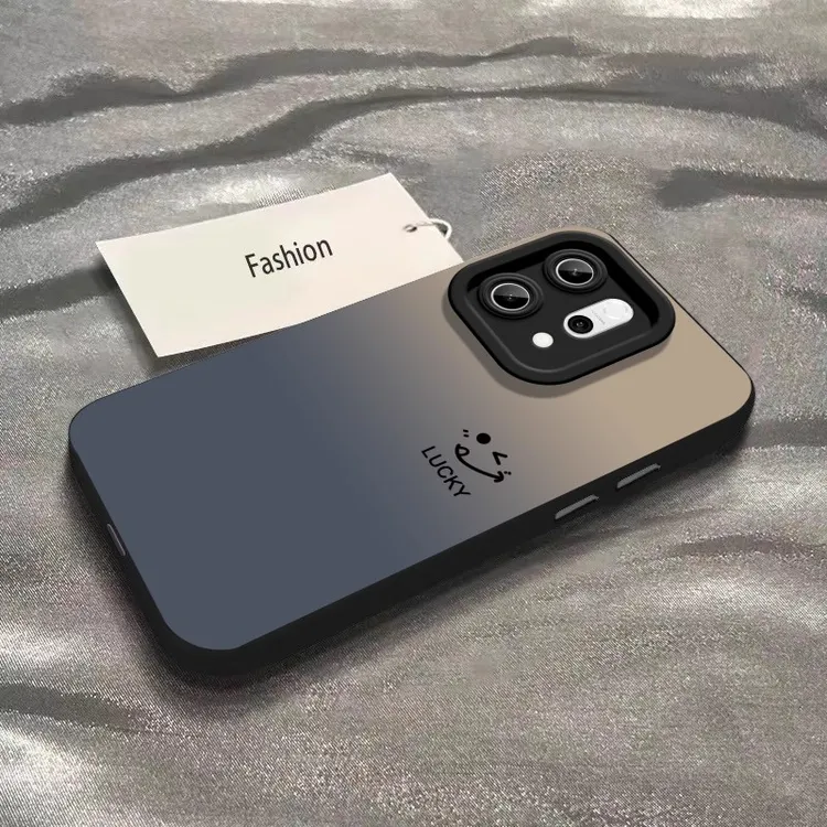 渐变笑脸适用OPPOfindx9手机壳x9pro新款x8s+全包reno14防摔高级