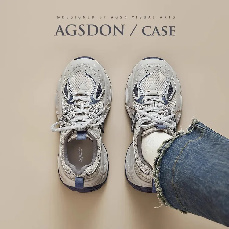 奥古狮登厚底老爹鞋女款2025新款秋季爆款增高显脚小复古风运动鞋