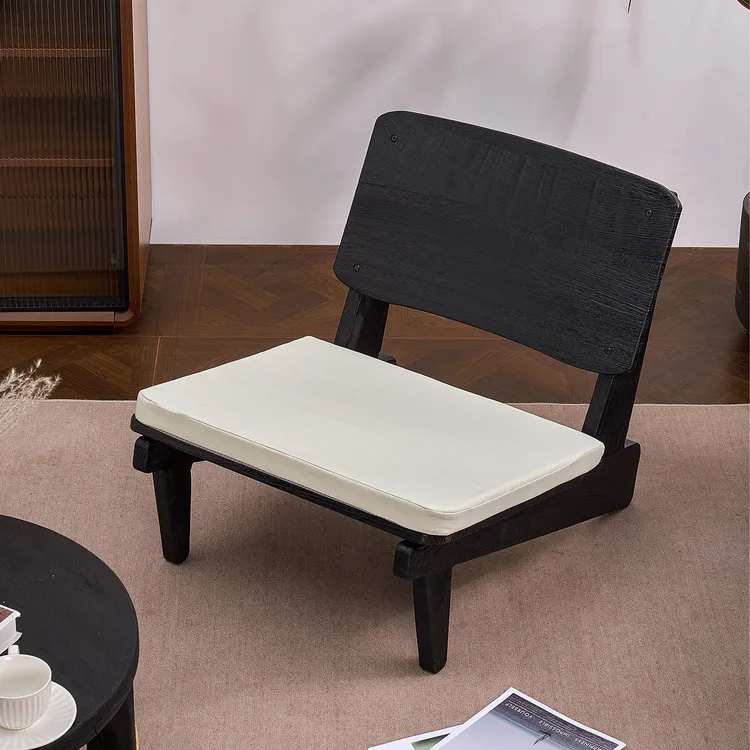 实木椅子沙发椅靠背休息矮椅家用榻榻米舒适阳台板凳简约脚凳摇椅