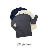 无缝一体绵羊毛半高领修身高弹打底衫