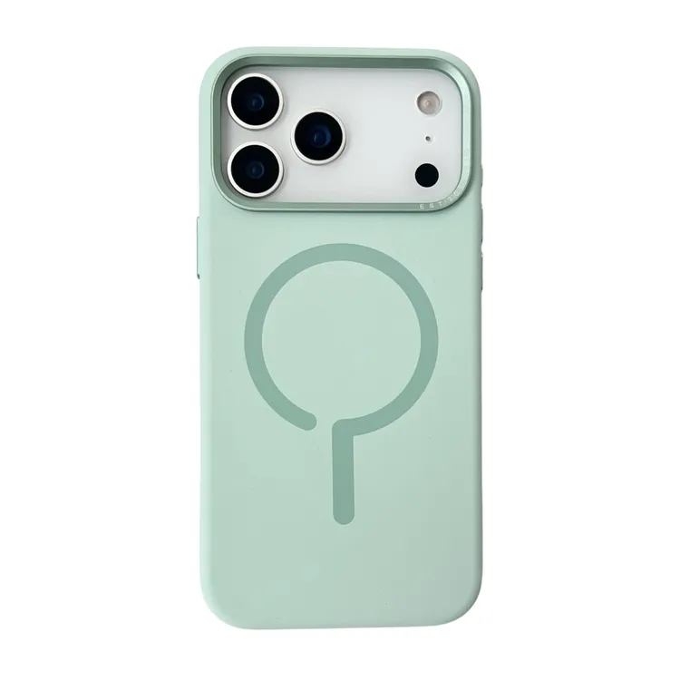 适用iPhone17promax新款液态硅胶亲肤纯色简约质感磁吸防摔手机壳
