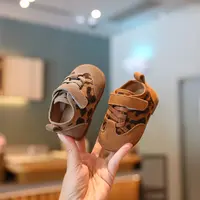婴幼儿鞋子春秋新款女宝宝学步鞋软底单鞋男小童豹纹防滑休闲鞋