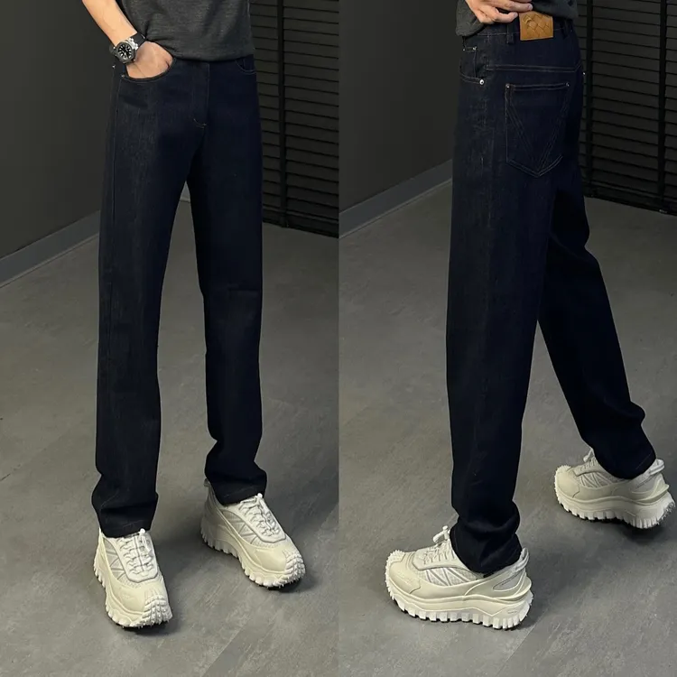KING&GUCH秋季【雪花牛仔】时尚潮流百搭男士直筒休闲裤显高3288