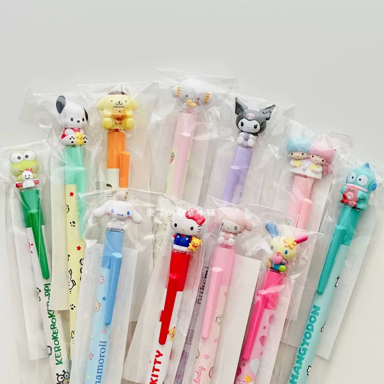 现货！日本Sanrio三丽鸥美乐蒂 hellokitty 库洛米按动黑色圆珠笔