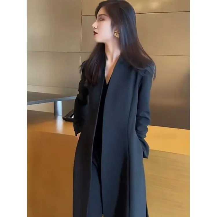 爆款女装2025秋季新款气质时尚纯色净版风衣外套休闲网红简约宽松