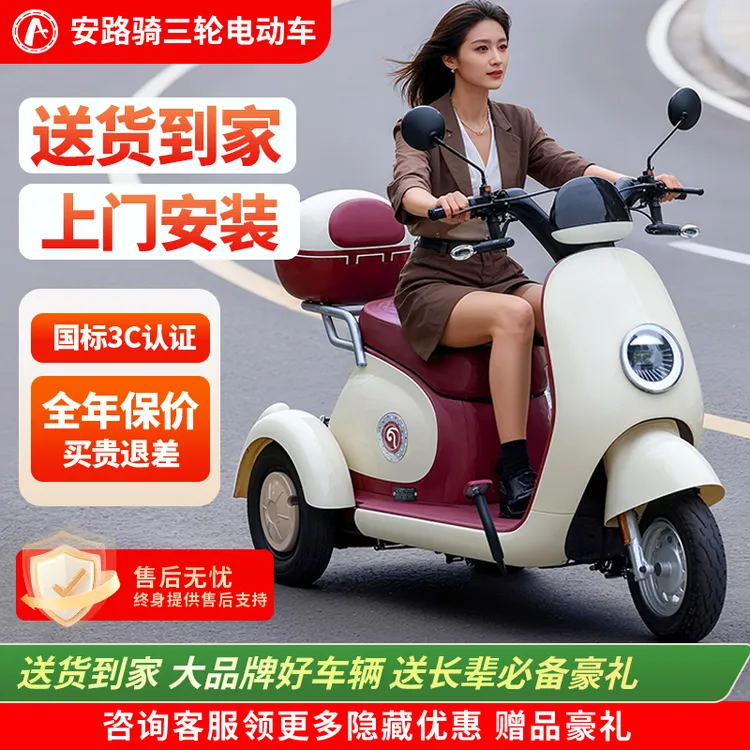 电动三轮车女士家用小型三轮电动车老人老年代步车接送孩子电瓶车