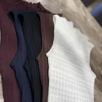 【华冠丽服】竖坑条百搭小立领背心无袖针织衫MG8211