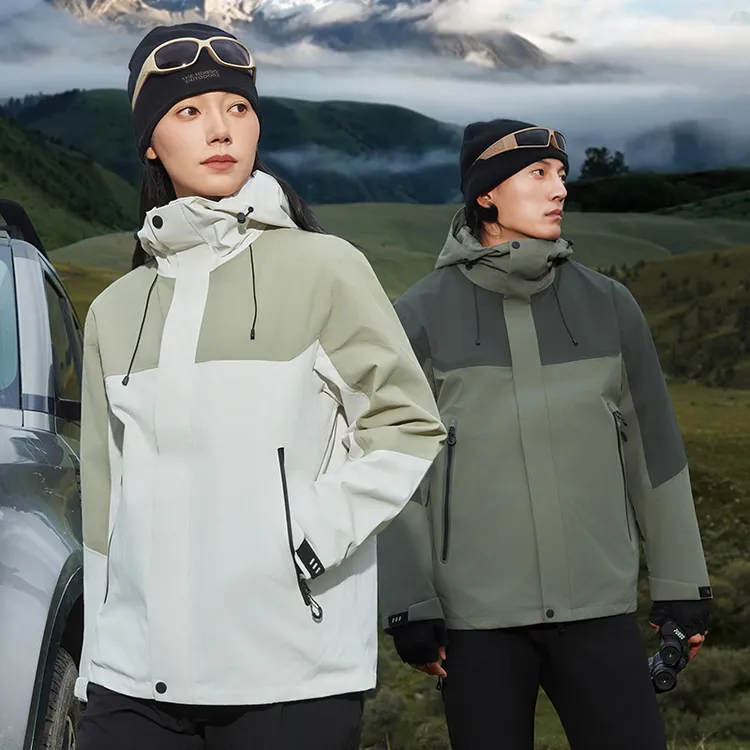 YMGN-F25591热封压胶三合一冲锋衣男女同款