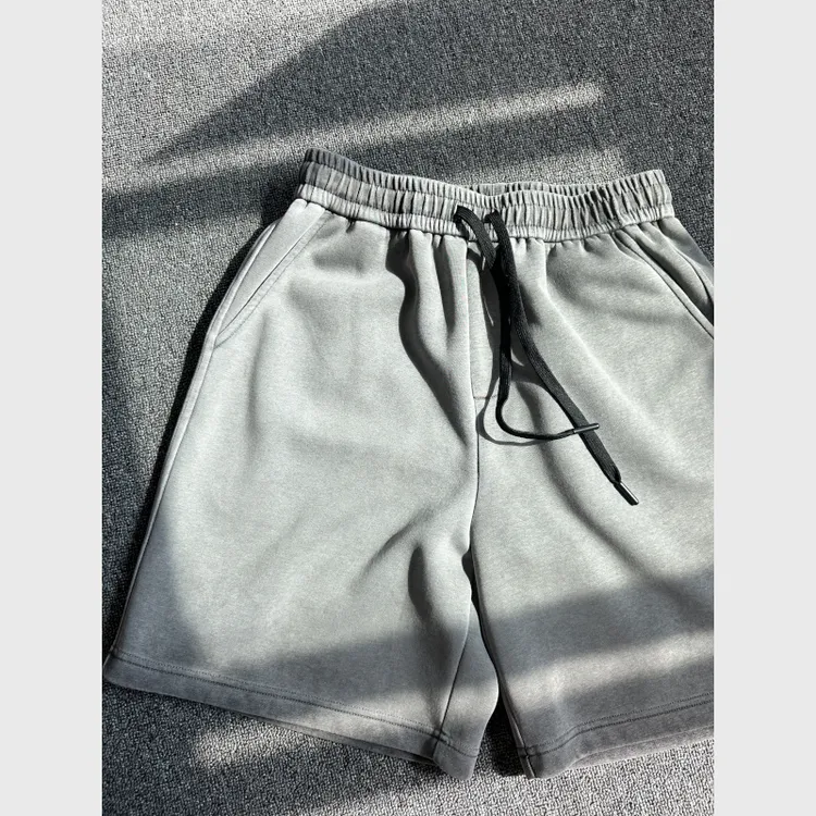 “当天发货”美式雾霾水洗短裤男款夏季灰色五分裤休闲宽松男生裤子