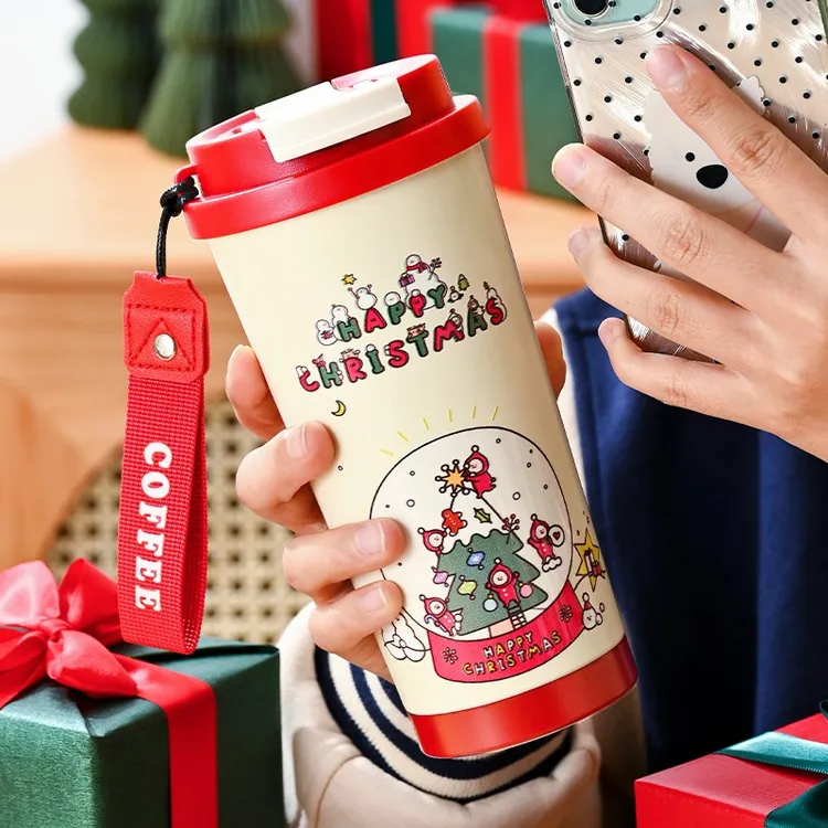 圣诞节限定保温杯女学生高颜值2025新款咖啡杯平安夜送女朋友礼物