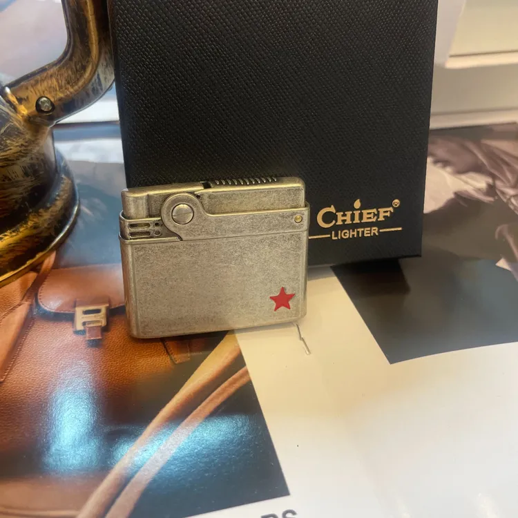 经典五星磕头机复古纯铜老式怀旧煤油防风创意土星打火机男士送礼