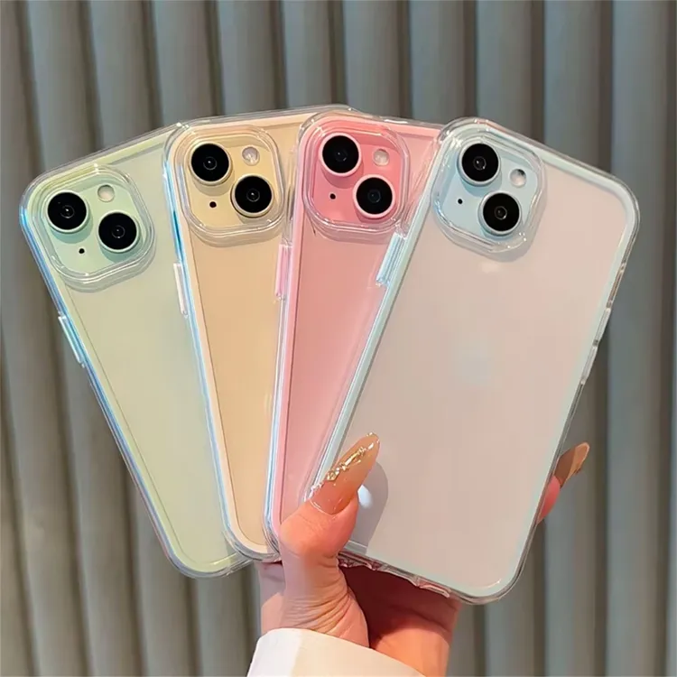 欧克里里简约透色适用iPhone16苹果13promax手机壳15小众14/12/11