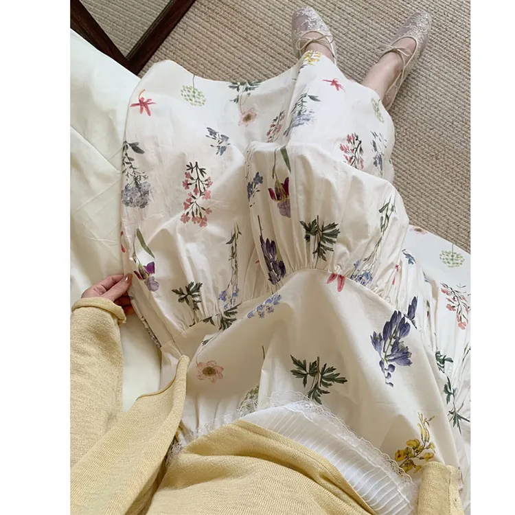 【组合花色】2025夏100%全棉碎花半身裙女松紧腰长裙