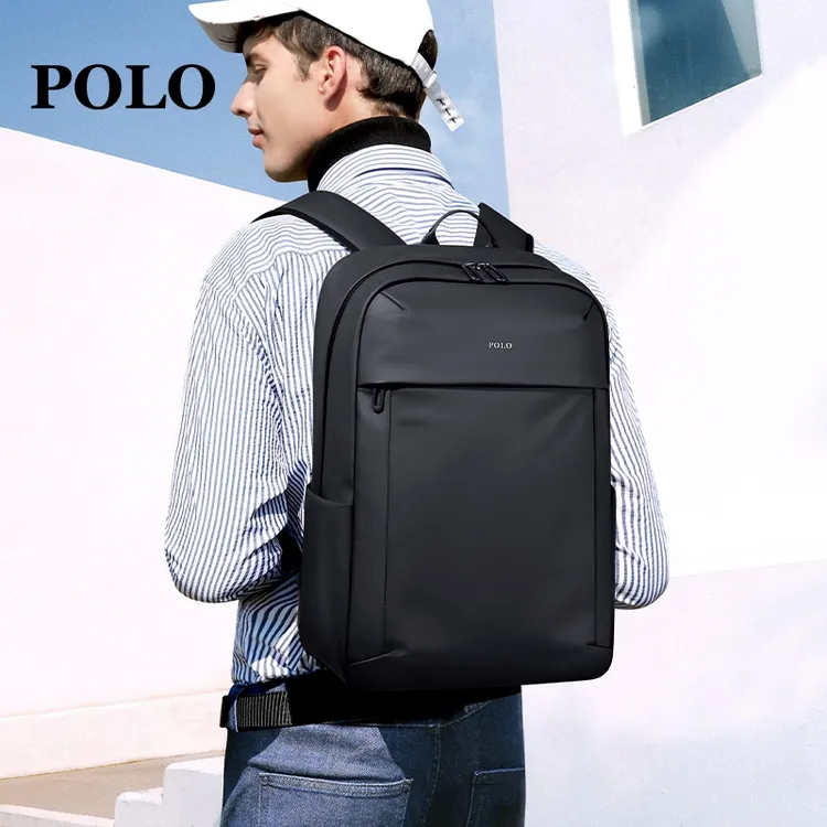 POLO男士双肩包休闲百搭多功能背包轻便防水电脑包潮流大学生书包