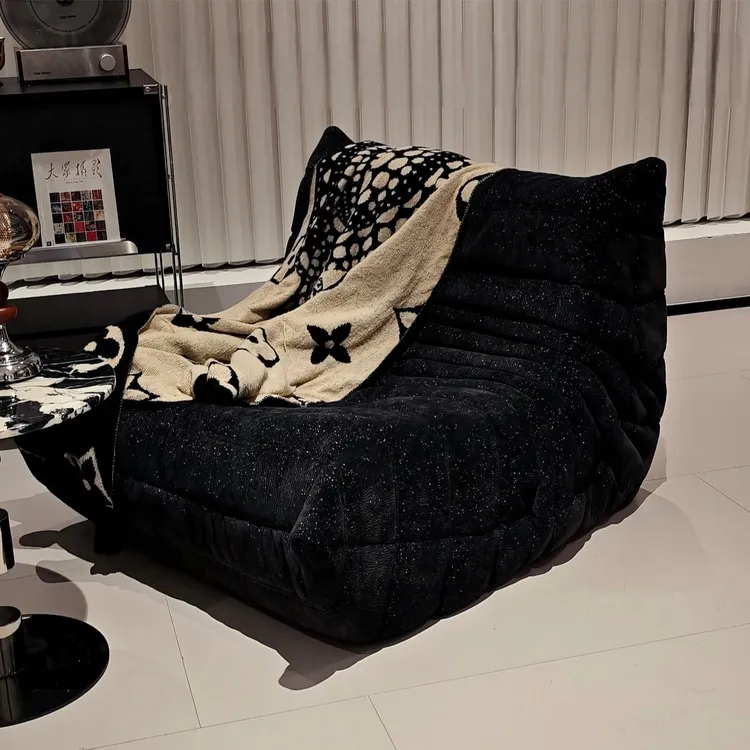 毛毛虫懒人沙发奶油风家用休闲客厅阳台放地上的懒人沙发可躺可睡