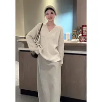 李慧一【冬天情书】冬季V领韩系宽松显瘦百搭厚款时尚慵懒感毛衣