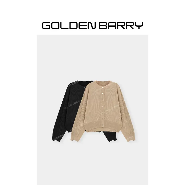 GOLDENBARRY|241272“软宇宙”时尚宽松落肩袖开衫