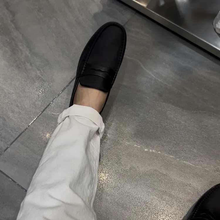 男士布鞋豆豆鞋舒适透气一脚蹬懒人鞋英伦休闲商务乐福鞋夏季