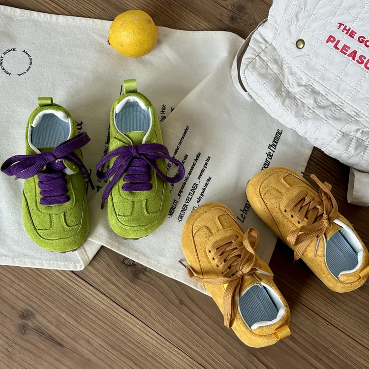 韩版儿童阿甘鞋甜酷休闲复古男女软底透气百搭时尚魔术贴德训鞋潮