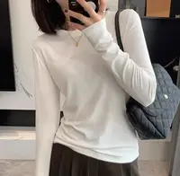 高品质秋冬半高领德绒打底衫女内搭高级感加绒加厚新款