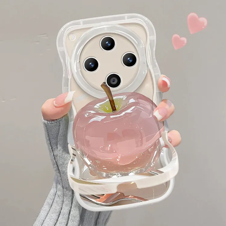 雅天立水晶苹果双支架适用iPhone苹果16手机壳华为vivo小米15oppo