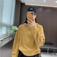 IMFLY金小金自制女装 卫衣DYW9875秋冬连帽半拉链套头款宽松卫衣