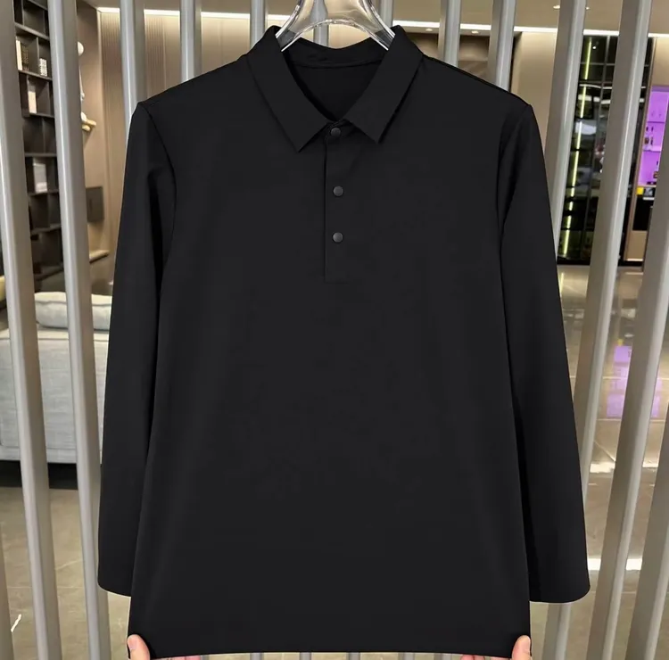【视频同款】秋季长袖免烫纽扣Polo衫时尚休闲商务压胶无痕POLO