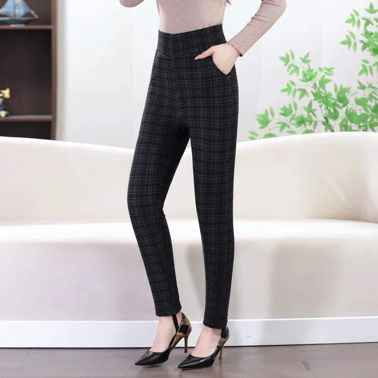 【花棉裤】妈妈款秋冬花棉裤保暖加厚外穿高腰加绒中老年2510