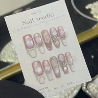 【拼钻蝴蝶】纯手工高级感显白猫眼穿戴甲精致气质蝴蝶款式