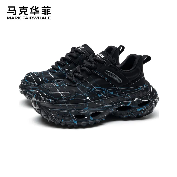 马克华菲轮胎鞋男款2025新款秋季厚底老爹鞋增高休闲鞋潮流男鞋子