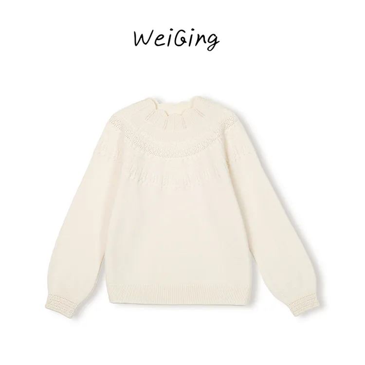W3016【丹姐家~白开水】100%羊毛！不可机洗！百搭基础设计感针织衫