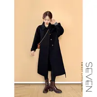 迎秋暖羊⑧七七146小个子秋冬款收腰双面呢羊毛大衣女中长款小美说