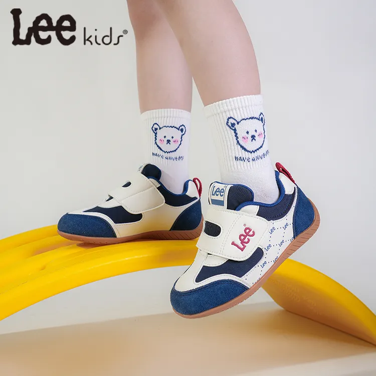 Leekids运动童鞋开学季儿童魔术贴软底休闲鞋女童潮鞋男童跑步鞋