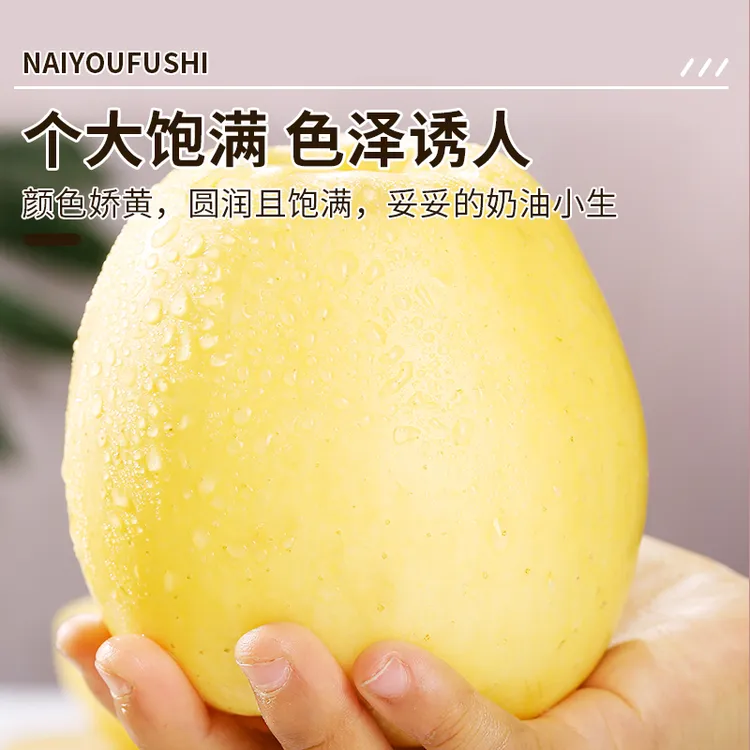 【25年新果】黄金奶油富士苹果山东蒙阴新鲜5斤应当季水果栖霞脆甜