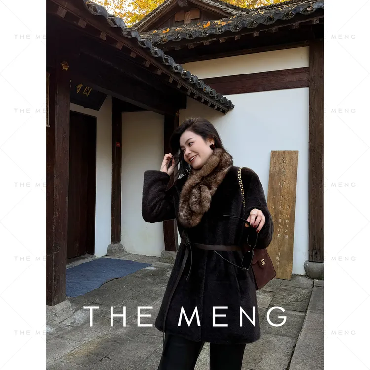 THE MENG【北欧】Lacon拉贡羊皮革皮毛一体皮草#M254A1832