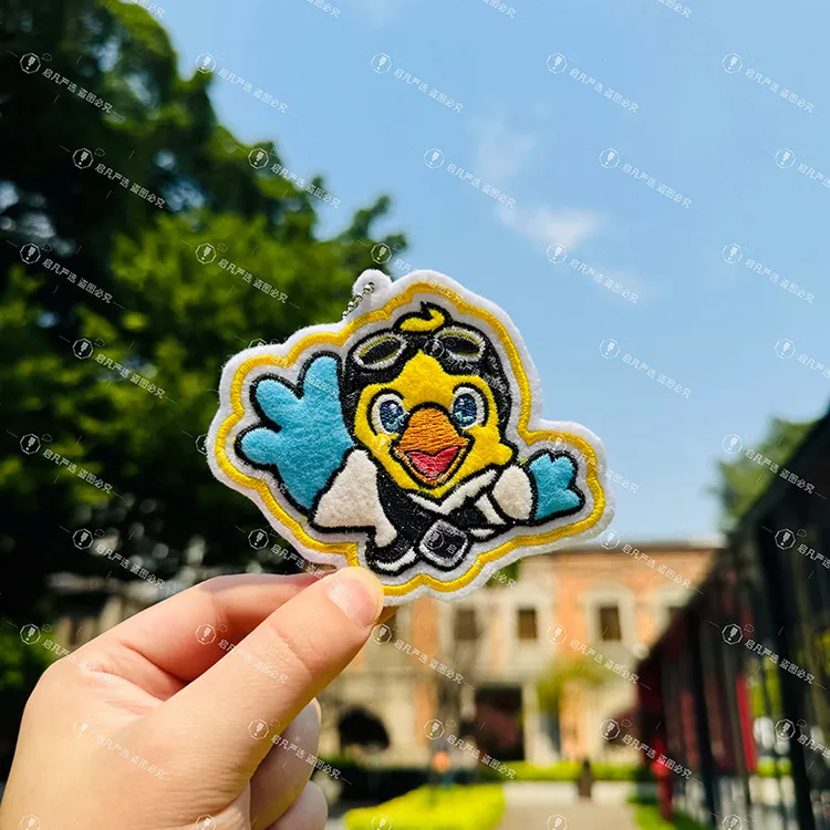 Q版最终幻想陆行鸟外勤机刺绣挂件游戏周边二次元可爱卡通装饰品