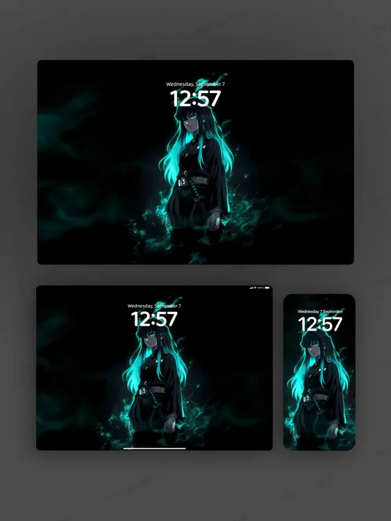 4K高清｜鬼灭之刃时透无一郎｜苹果安卓手机动态＋平板＋电脑静态壁纸