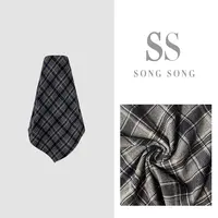 SONG-原创【格子控】秋款轻奢时尚下摆不规则显瘦半身裙