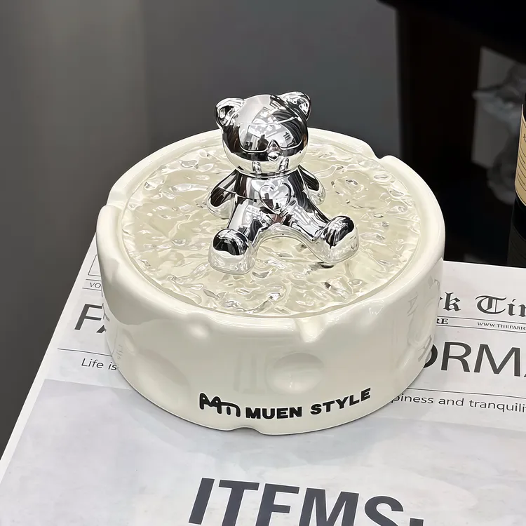 轻奢烟灰缸家用客厅防飞灰烟缸高端大气上档次新款创意办公室烟缸