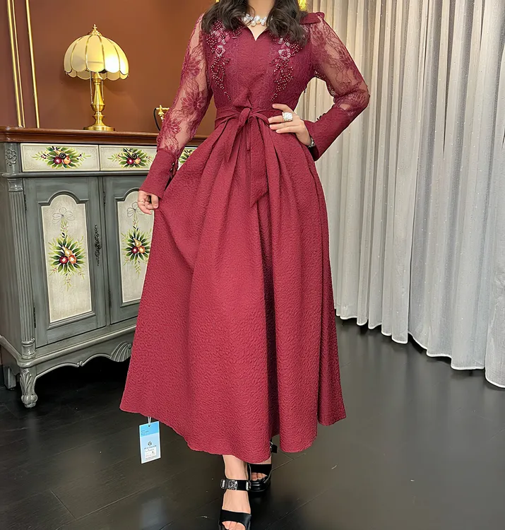 【2512款】法式连衣裙不起球晚礼服时尚优雅静奢风长裙