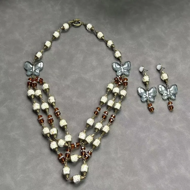 非金属合成锆石 首饰吊坠颈纹蕾丝锁骨链项链唇链复古/颈链风