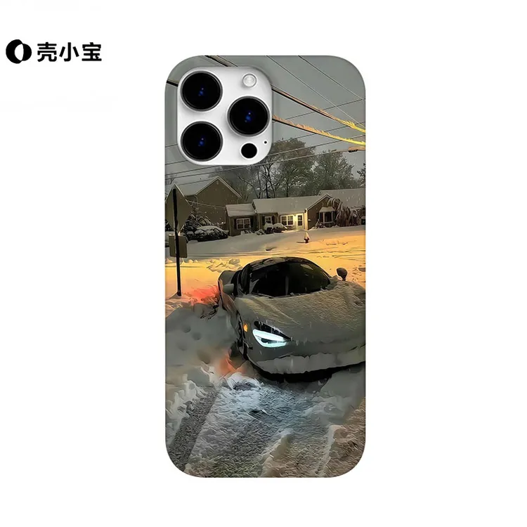 雪地跑车适用苹果17pro手机壳16promax个性15/14小众13华为小米15