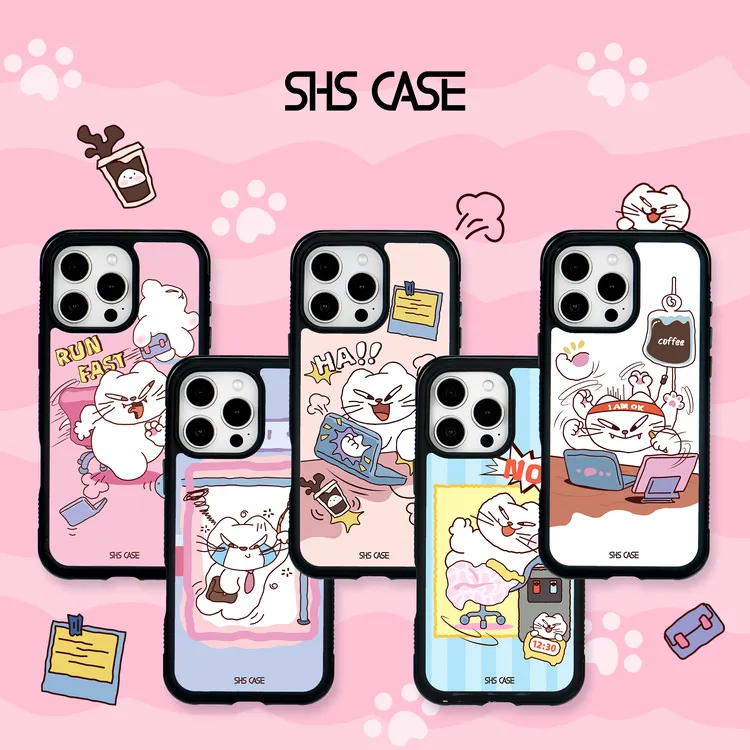 SHS CASE亿腾原创设计【打工猫日记系列】手机壳适用苹果系列手机壳