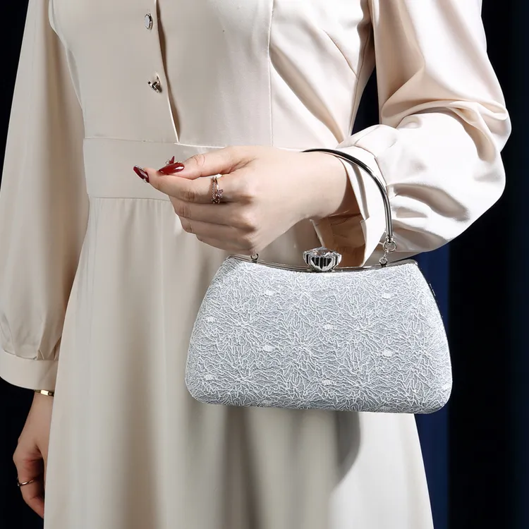 2026春季新款蕾丝宴会手提小包名媛气质礼服旗袍包喜婆婆包新娘包