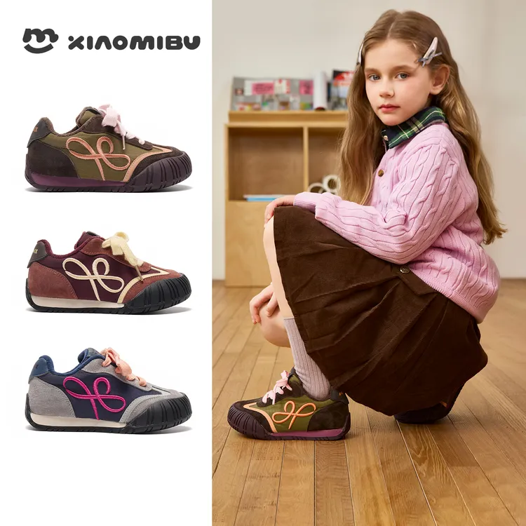 小米步【小彩蛋】2025冬6-12岁潮款运动鞋女童运动鞋加绒鞋运动韩系