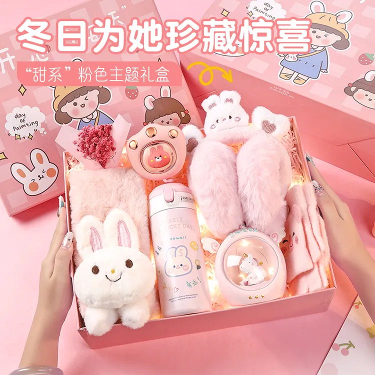 儿童围巾暖冬礼盒生日礼物送女孩子6-12岁十10实用女童圣诞节新年