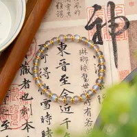拉长石6*6mm鼓珠单圈手串镶嵌精工灰月光百搭精致手链