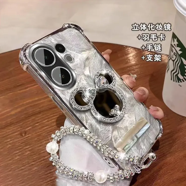 带镜头膜适用vivos30promini手机壳镜子支架S30四角防摔女士 个性