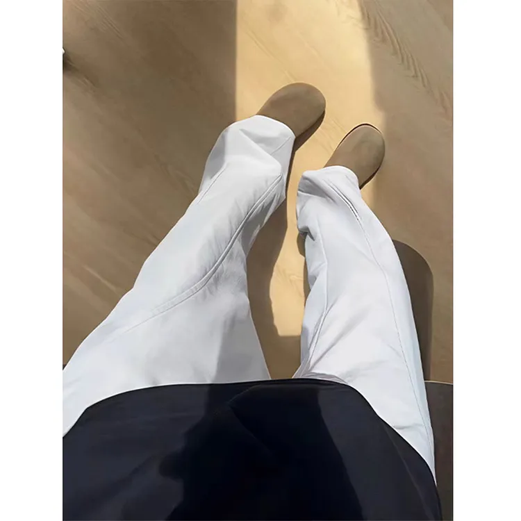 美式斜切速干裤子男夏季薄款cleanfit冰丝裤子凉感休闲直筒微喇裤